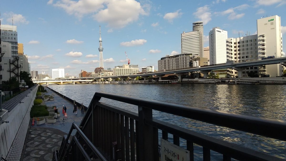 sumida river with skytree
